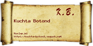 Kuchta Botond névjegykártya
